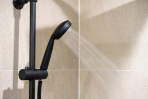 Modern black shower